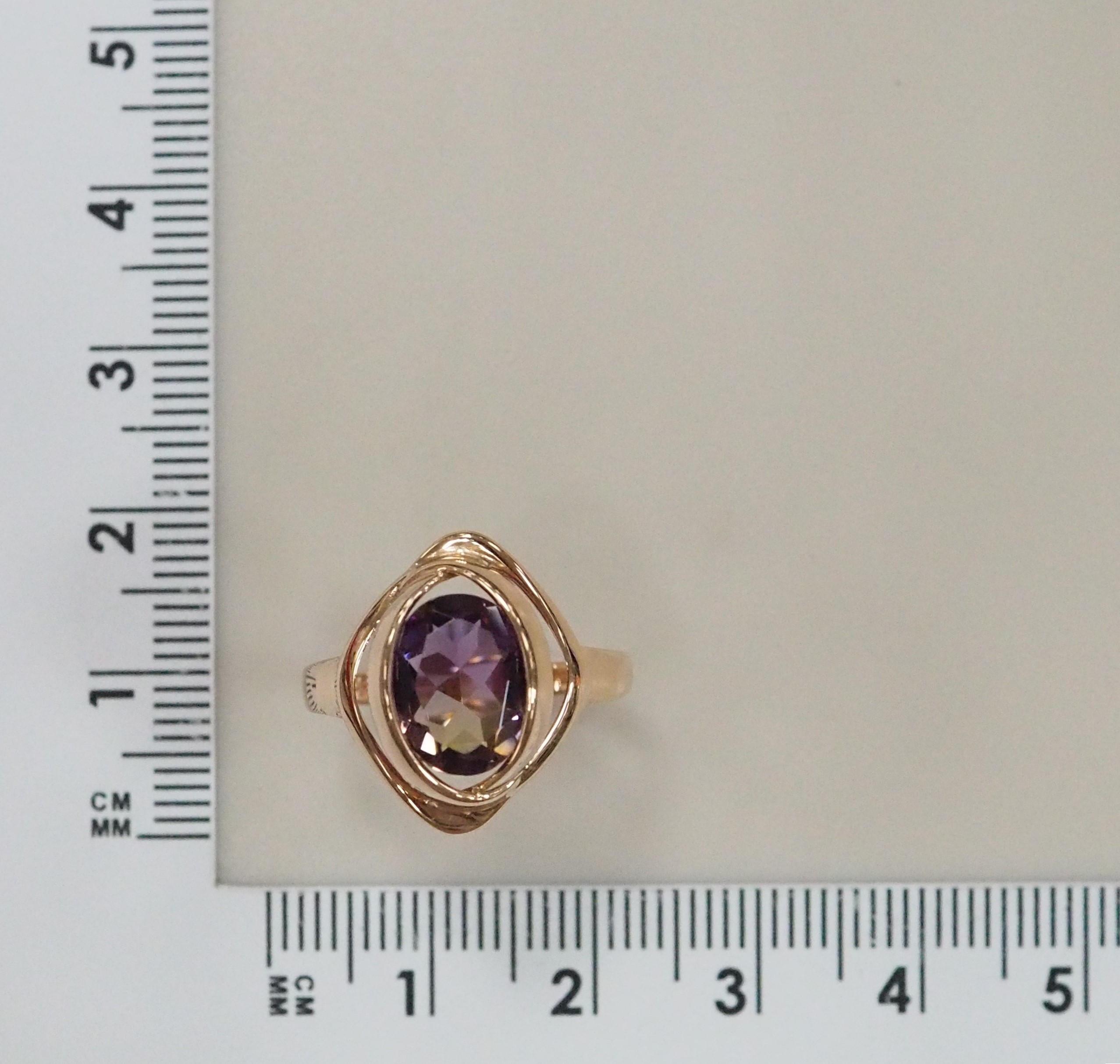Серебряное кольцо с аметрином